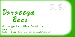 dorottya becs business card