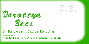 dorottya becs business card